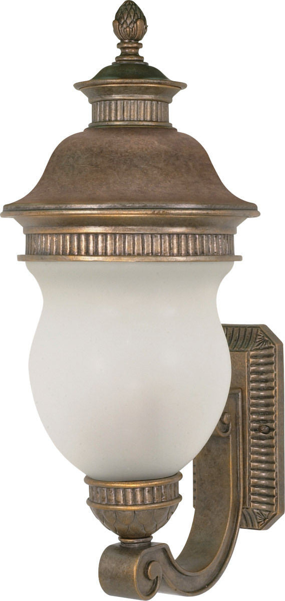 Nuvo Lighting 60-878 Luxor Collection Three Light Exterior Outdoor Wall Lantern in Platinum Gold Finish