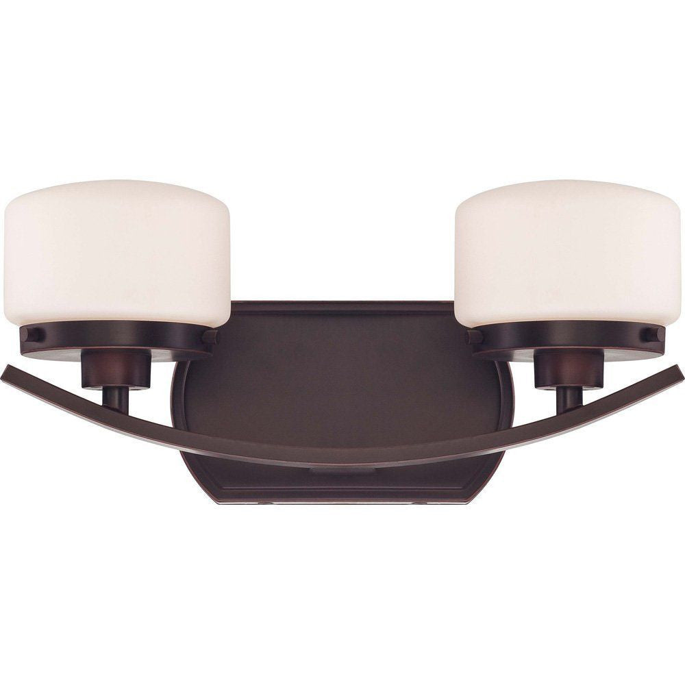 Nuvo Lighting 60-5122 Austin Collection Two Light Bath Vanity Wall Mount in Russet Bronze Finish