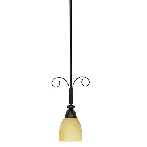 Nuvo Lighting 60-153 Vanguard Collection One Light Hanging Mini Pendant Chandelier in Textured Black Finish