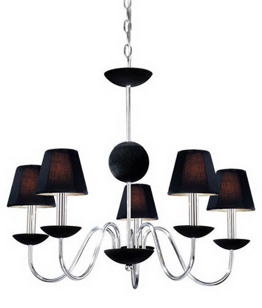 Vaxcel Lighting MACHU005 CH Five Light Hanging Chandelier in Polished Chrome Finish