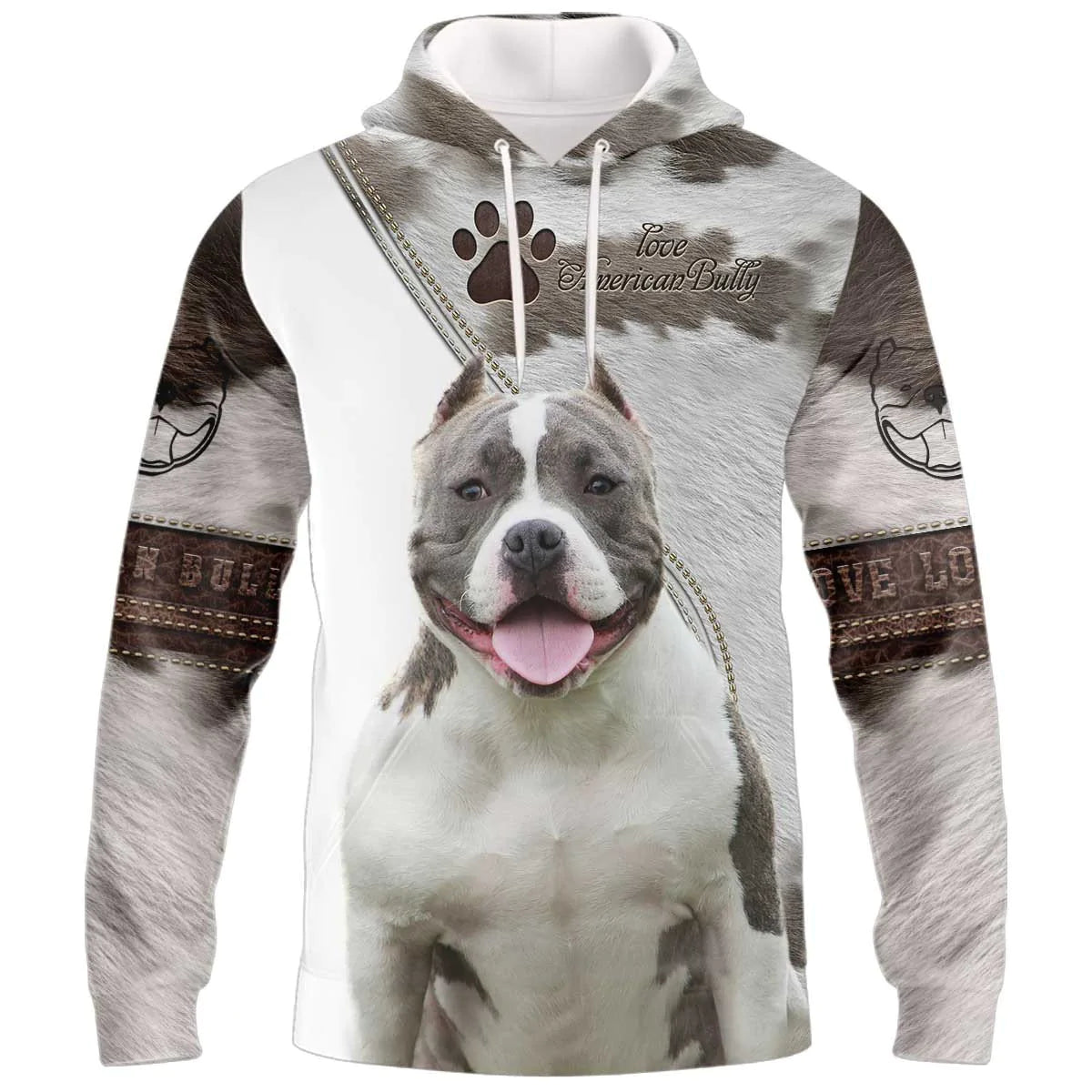 Hoodie 3D - American Bully Hoodie, Dog Hoodie For Humans