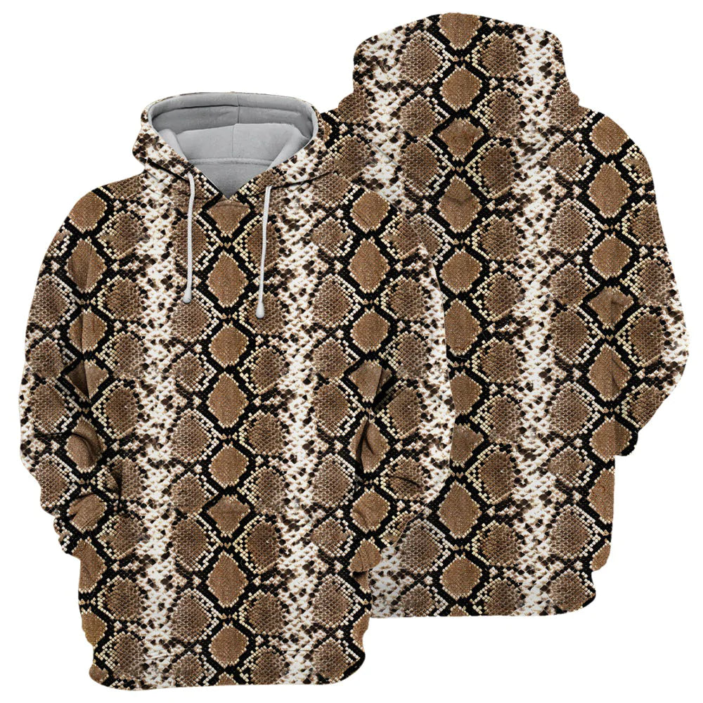 3D Hoodie - Pattern Snake Python 3D Graphic Unisex Hoodie