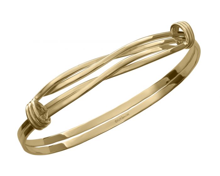 Ed Levin 14kt Gold Signature Twist Bracelet - Pyramid Studios