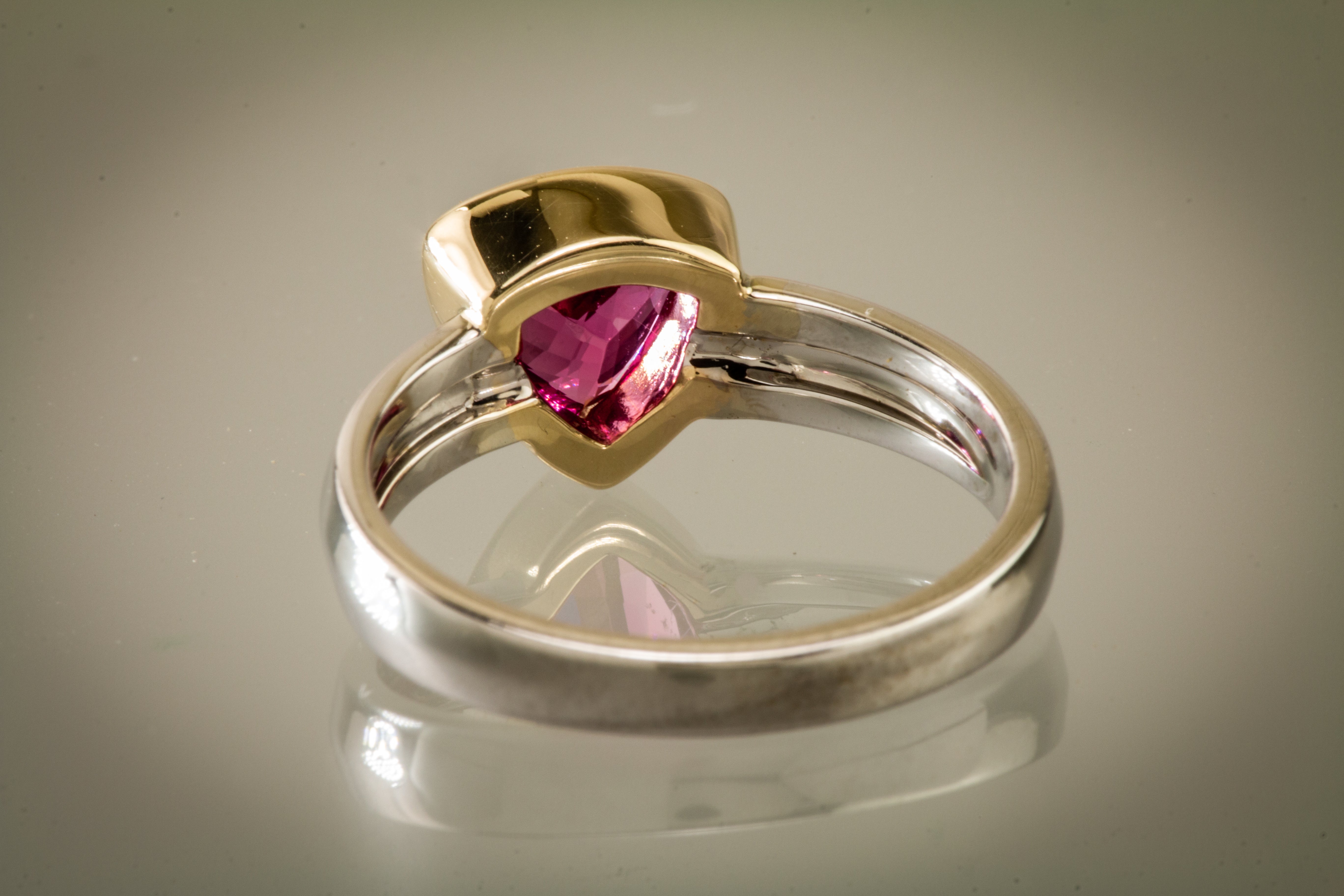 Pink Spinel 14kt Two Tone Ring