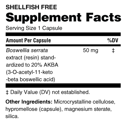 Supple TurboFlex supplement facts panel