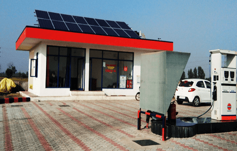 solar system for petrol pump