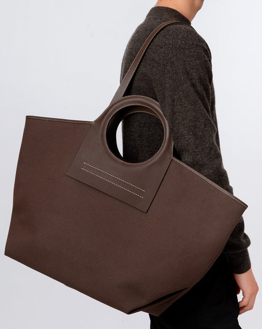 HEREU Canvas Plain Shoulder Bags (WBS22LLIN002)