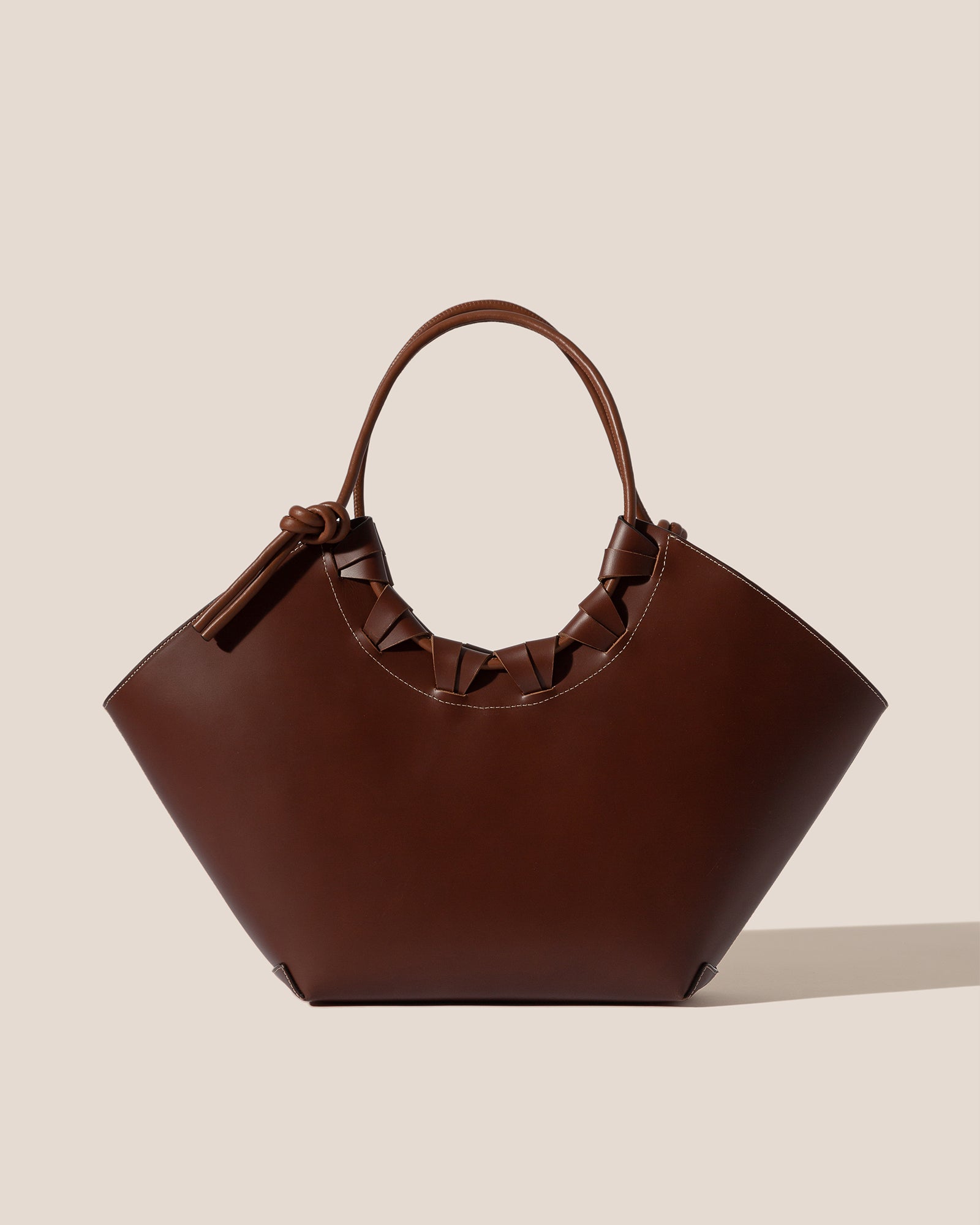 CABASSA - Round-handle Leather Tote Bag – Hereu Studio