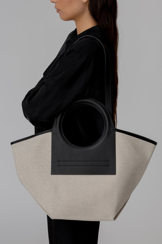 CABASSO CANVAS - Round-handle Canvas Tote Bag – Hereu Studio