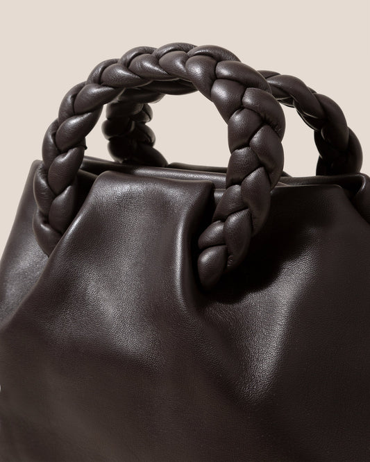 $376 Hereu Women's Yellow Bombon Leather Braided Top-Handle Crossbody  Bag