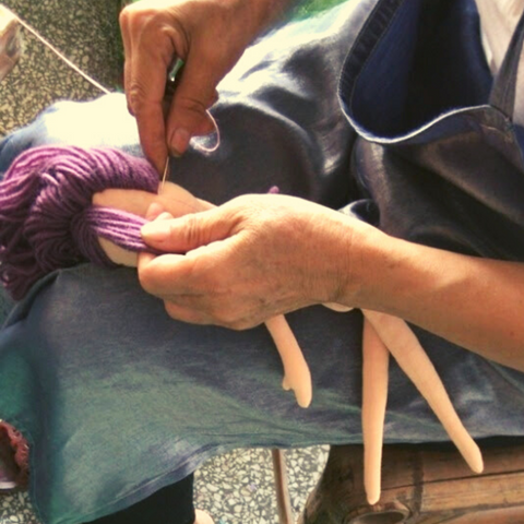 Manufacture of handmade Drimydolls rag dolls