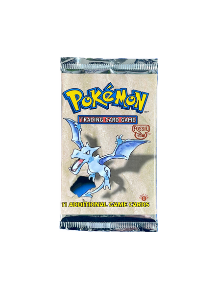 Pokemon Fossil Unlimited Booster Pack Aerodactyl Art UNSEARCHED