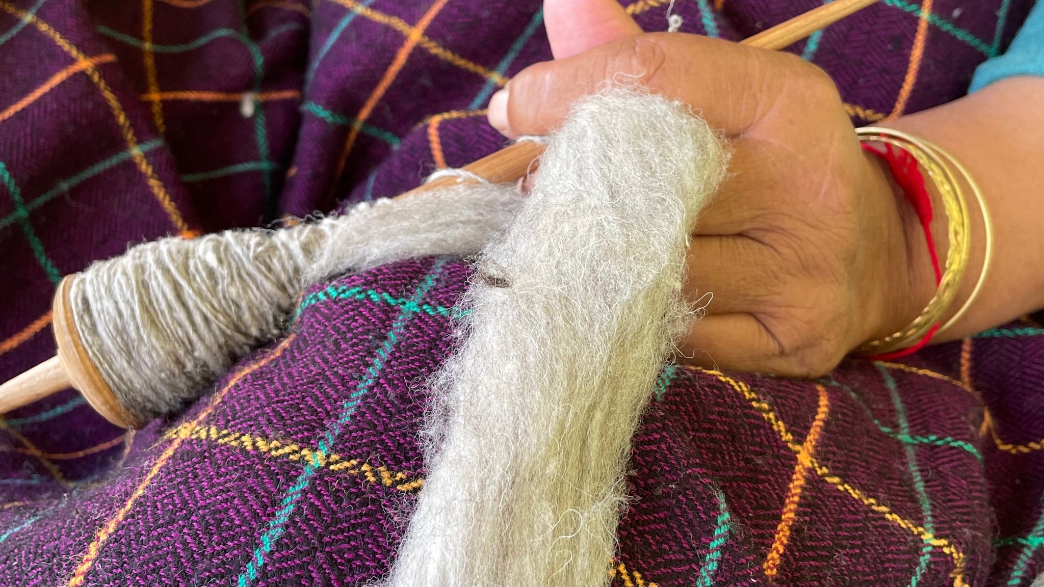 Handspun Indian Local Wool by the women artisans of India