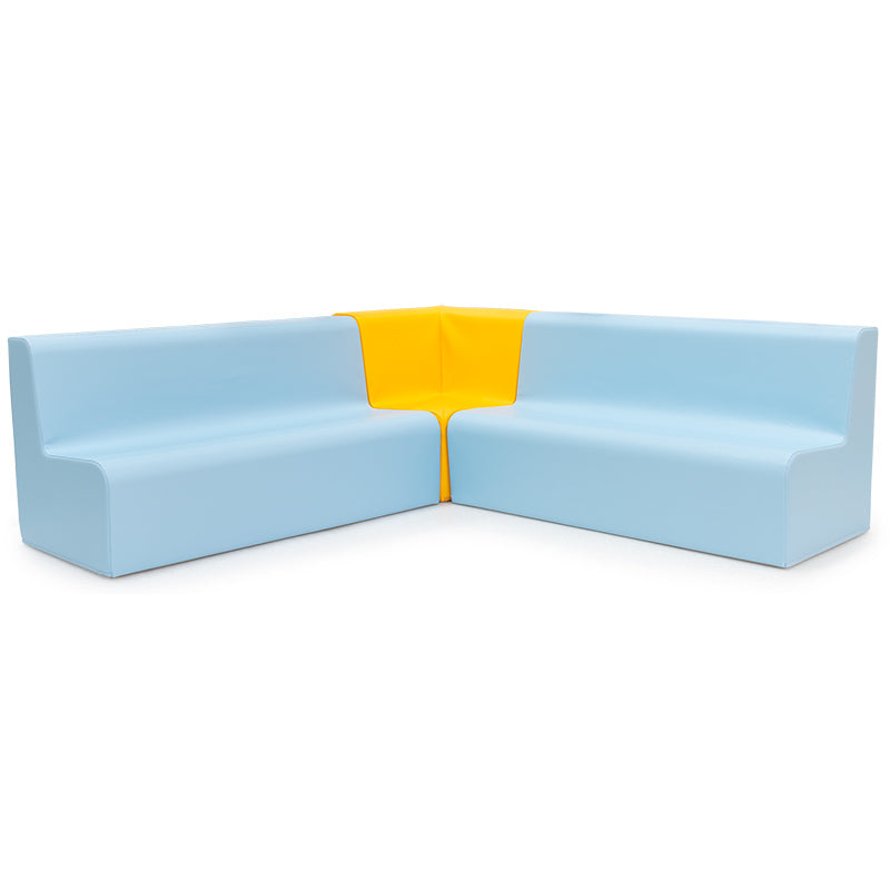 Conjunto de 2 sofás duplos com sofá de canto (linha pré-escolar 25 cm altura)