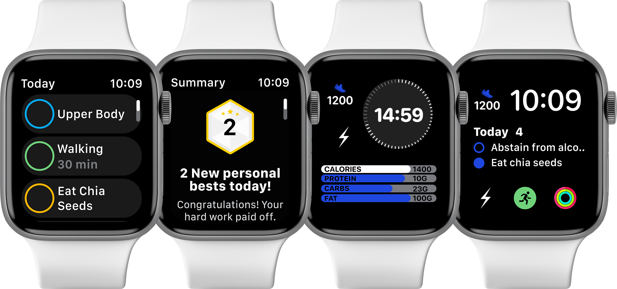 The app on a smart watch