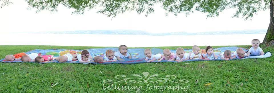 the babies of the Hudson Valley due date club lying on a blanket