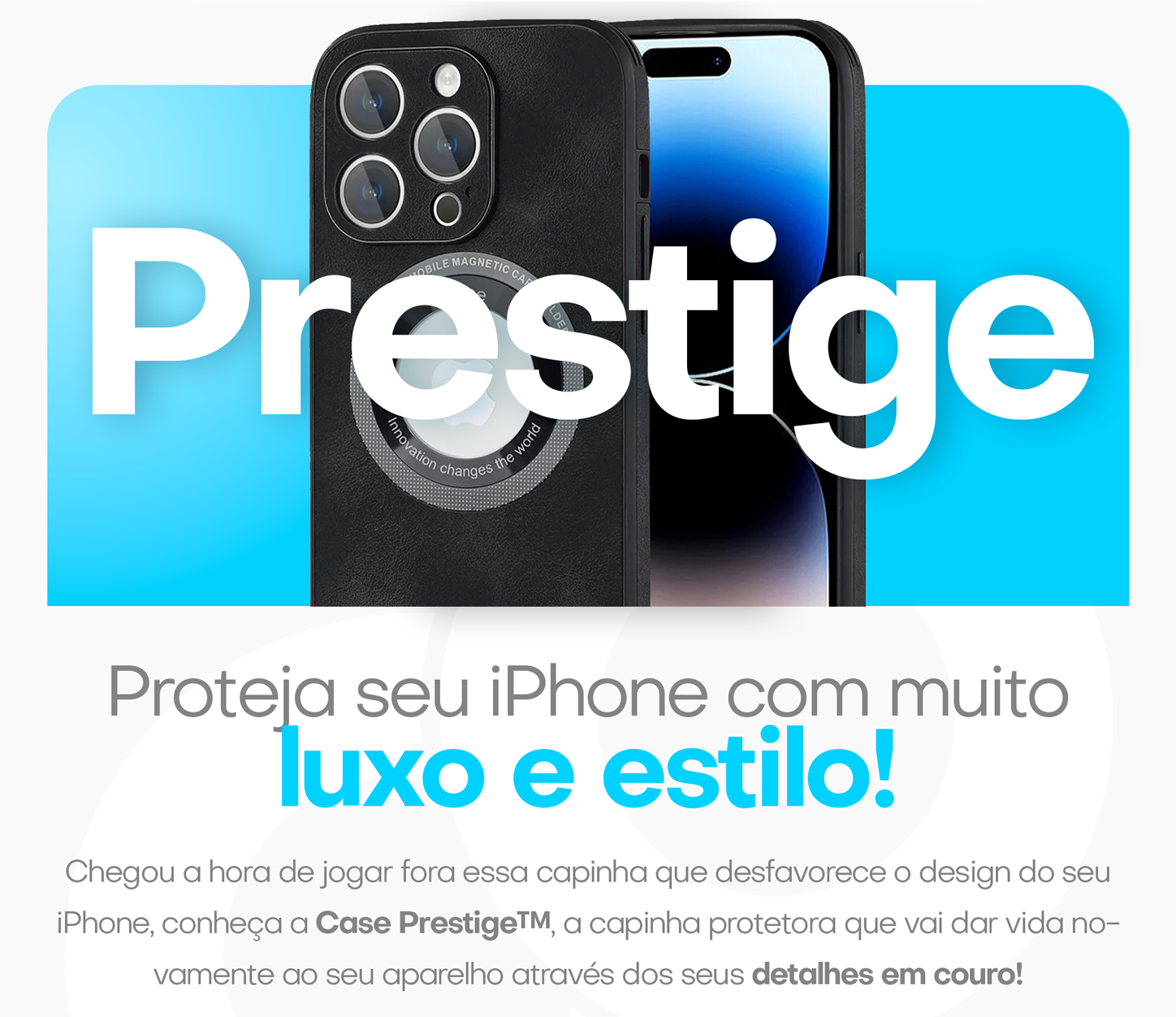 Case com Proteção Completa e Anel Magnético - Prestige