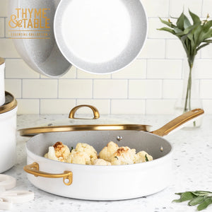 4.5 QT Supreme Saute Pan, Cream - Thyme&Table - 6 Qt Saute Pan