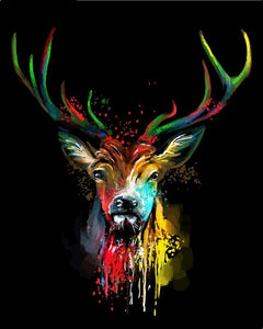 paint by numbers | Deer Painted | animals deer intermediate | FiguredArt