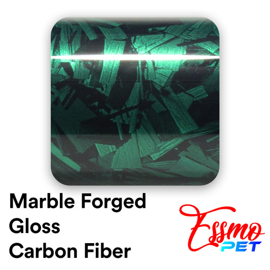 24K Chopped Forged Carbon Fiber Gloss Blue Vinyl Wrap – Essmovinyl