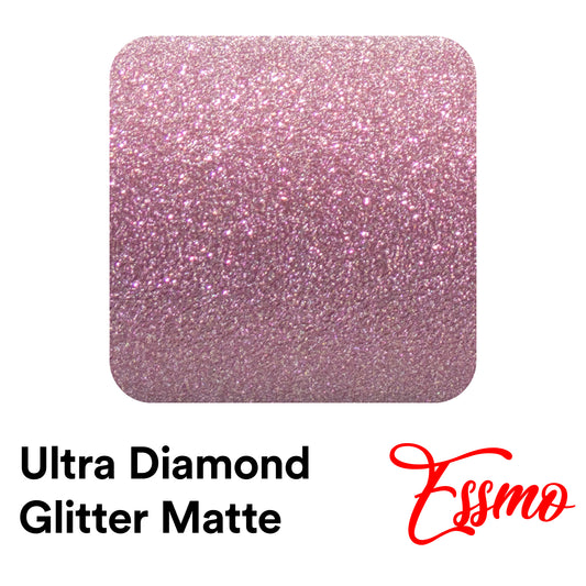 Ultra Diamond Glitter Matte Black Vinyl Wrap