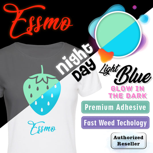 Essmo™ Glow in the Dark White Blue Heat Transfer Vinyl HTV GD06