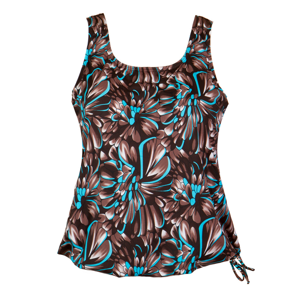 Blouson Twist Front Plus Size Swim Top at Swimsuits Just For Us