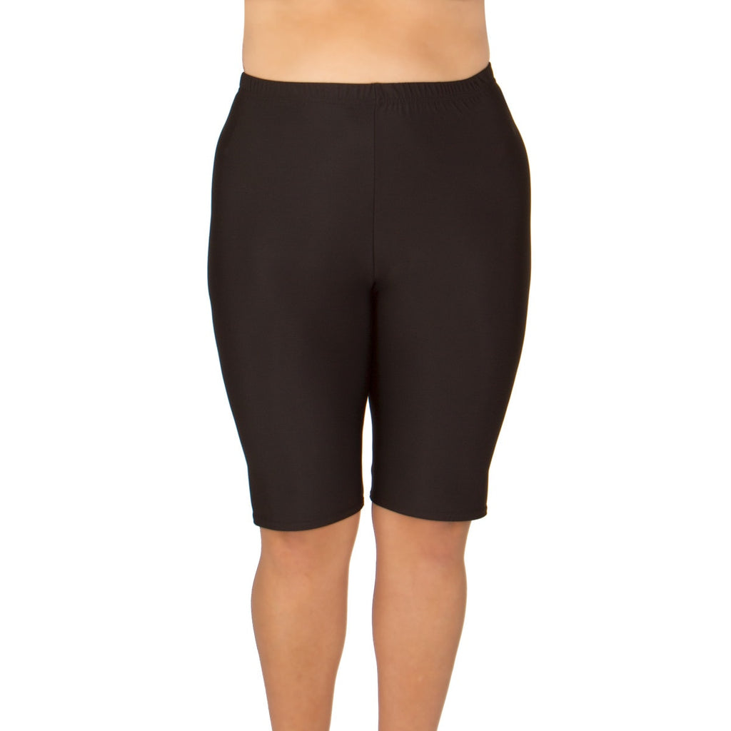 plus size black cycling shorts