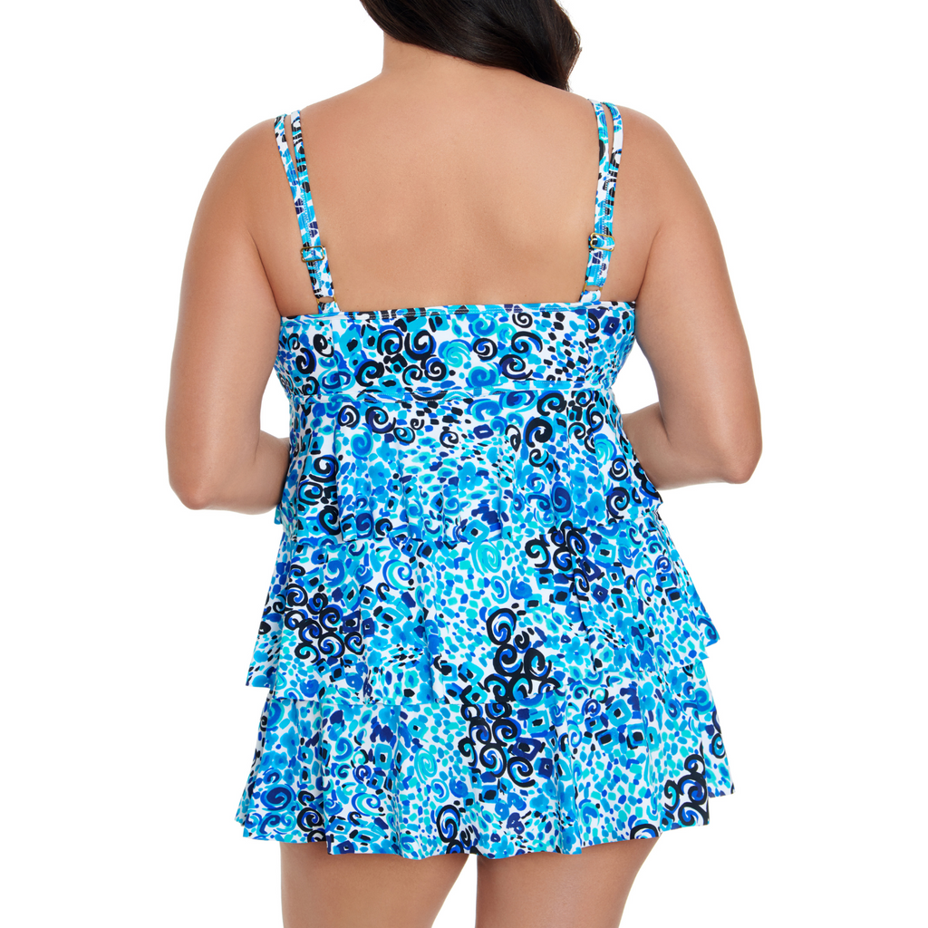 Longitude Swimwear Womens Plus Size Swimdress Fanciful Swimsuits Just For Us 0874