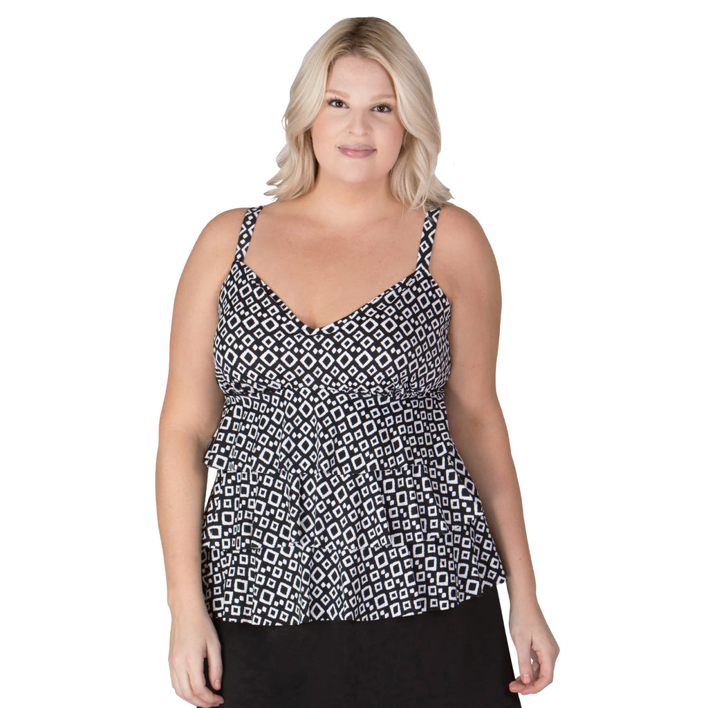 tiered ruffle top plus size