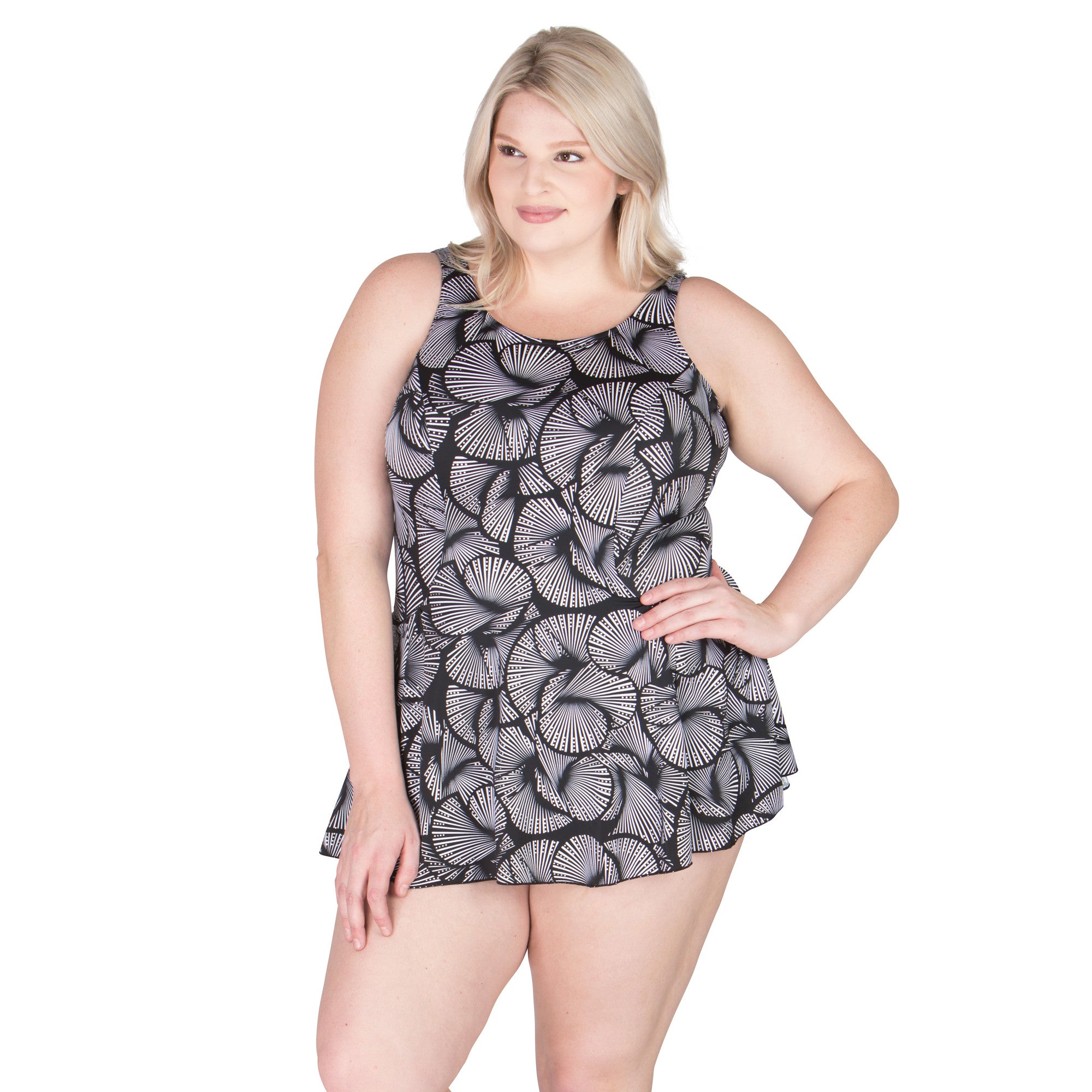 extra long plus size swim dress