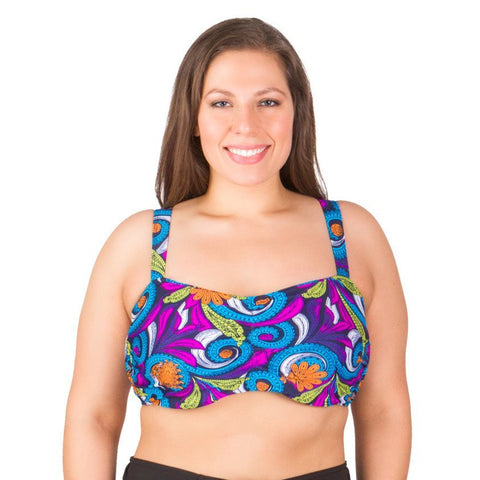 Swimsuit with underwire bra plus size