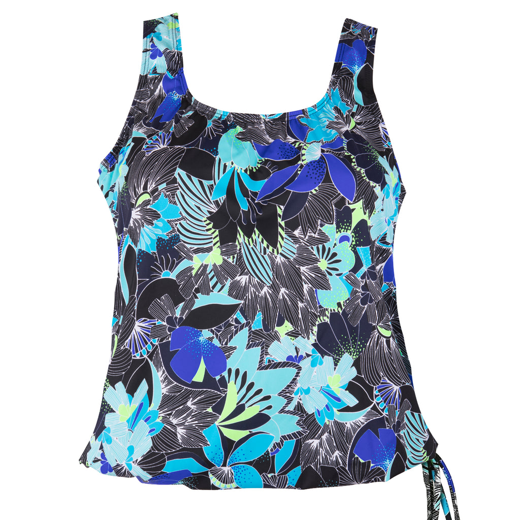 Topanga Long Swim Top - Amazon Floral | Curvy Beach Fashion – Swimsuits ...