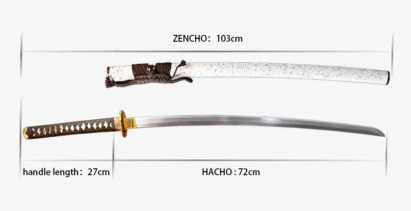 white katana length