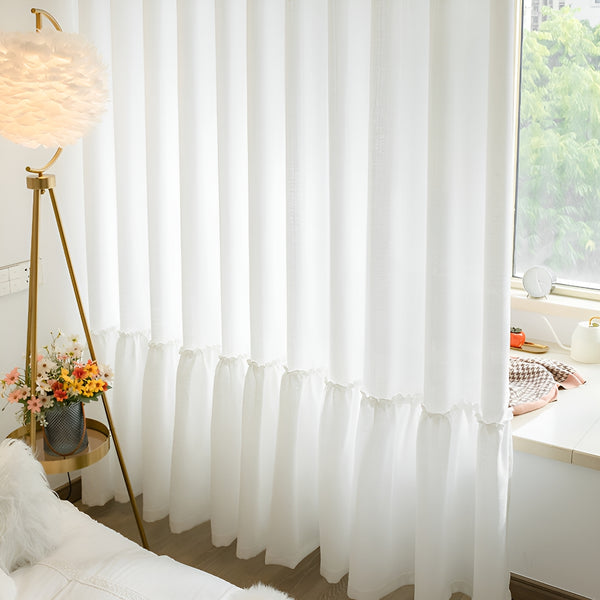 Gauze Grommet Light Filtering Custom Curtain