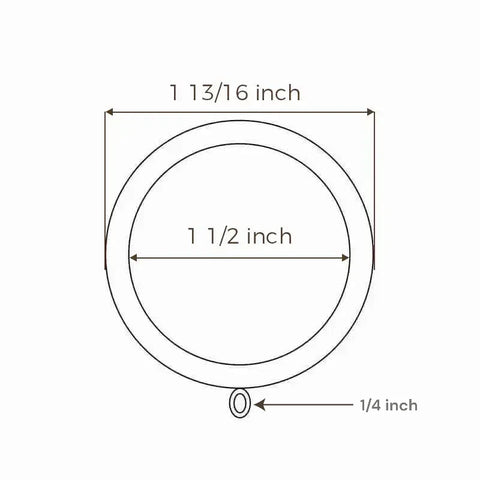Anillos para cortinas con tamaño de ojete