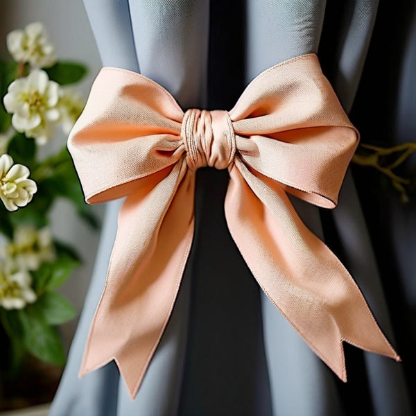 fabric bows curtain tieback