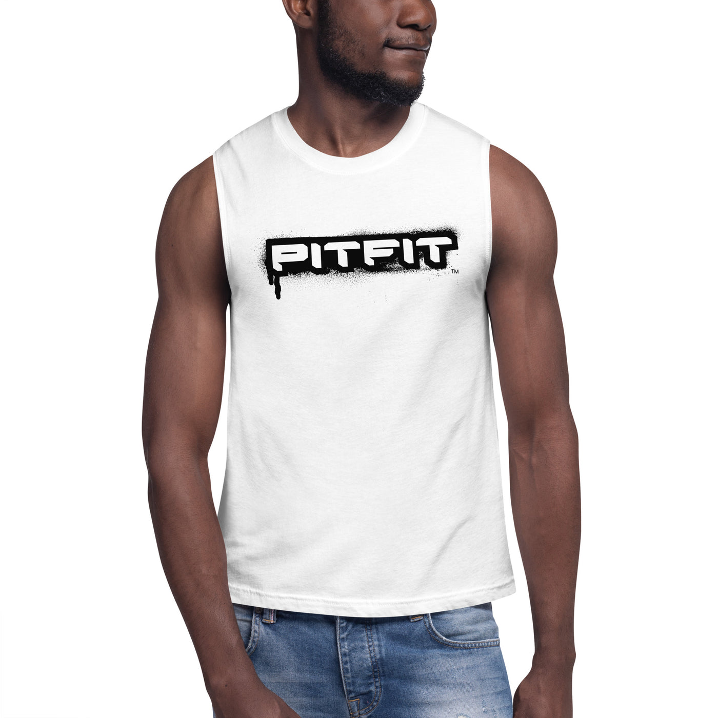 PITFIT White Muscle Shirt