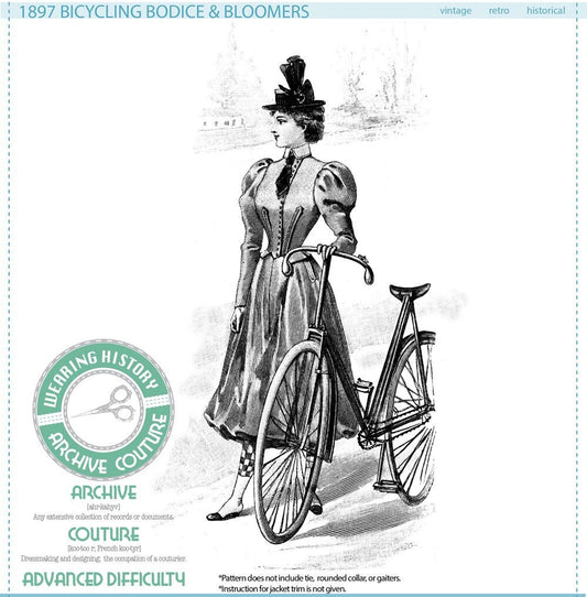 PRINTED PATTERN- 1897 Victorian Bicycling Outfit Pattern