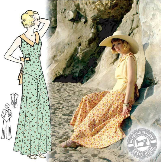 E-Pattern- Lounging at the Lido- 1930s Beach or Lounging Pyjamas and E –  Wearing History