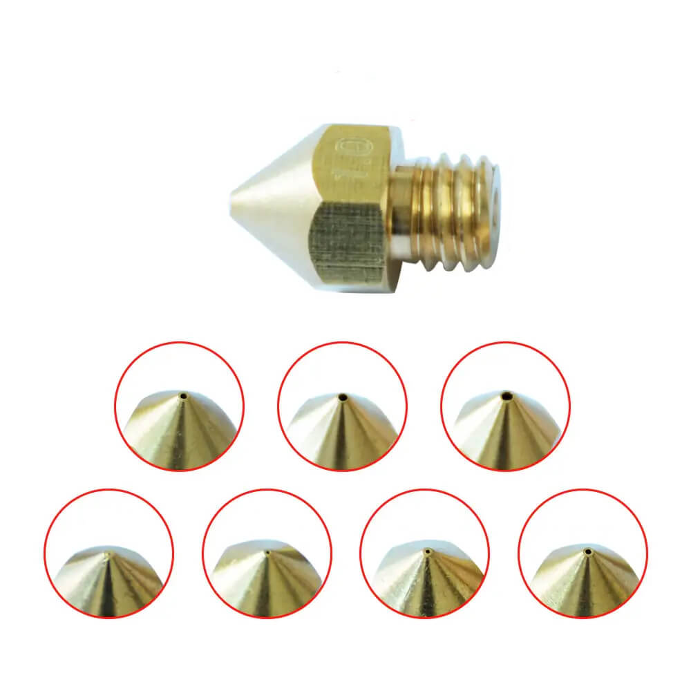 Tronxy 3D Printer 5pcs/lot V5 V6 Nozzle Copper M6 Threaded Brass Tronxy 3D Printer | Tronxy Large 3D Printer | Tronxy Large Format Veho 600 800 1000