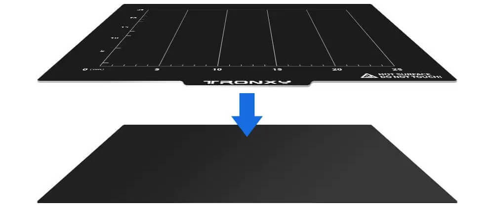 Tronxy 3D-Drucker-Magnetaufkleber, flexibel, mit Stahl-Bauplatte