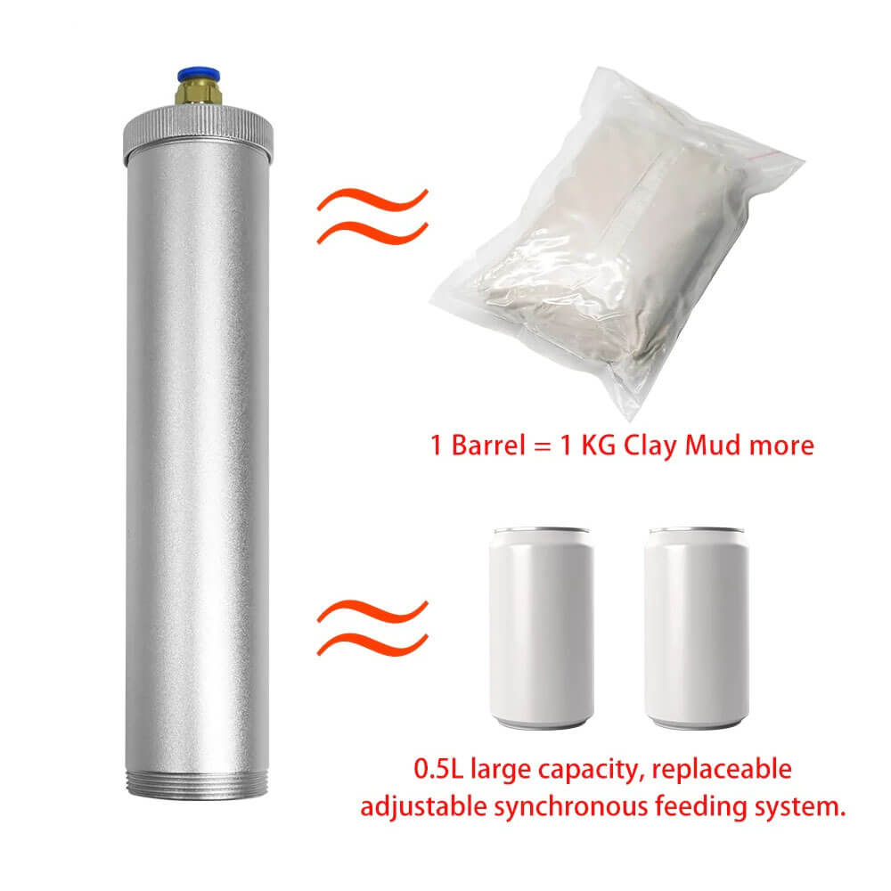 Tronxy Clay 3D Printer Aluminum Barrel Kit Clay Mud Feeding System Electric Putter 500ml 1000ml