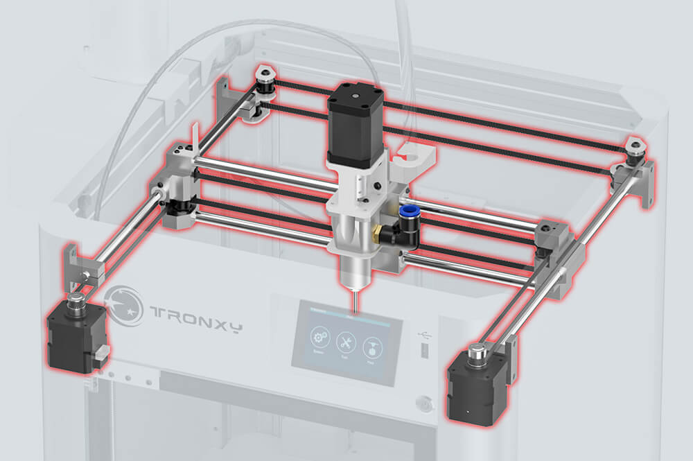Tronxy Moore X Clay 3D Printer Fully Assembled with Enclosure Aluminum Barrel Feeding System Electric Putter Ceramic Printing Size 255x255x255mm