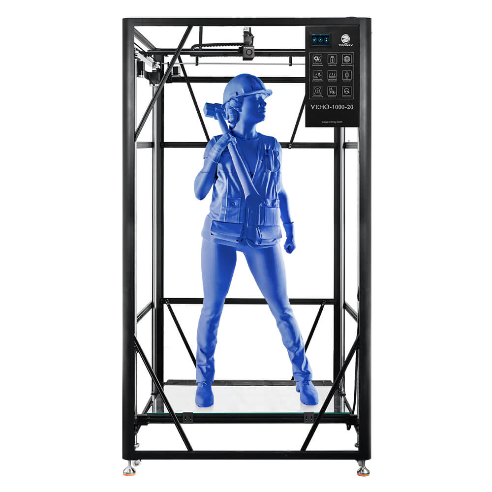 Tronxy VEHO 1000-16 Large Scale 3D Printer Big Format Direct Drive 3D Printer Build Size 1000x1000x1600mm 320 Degree Hotend Tronxy 3D Printer | Tronxy Large 3D Printer | Tronxy VEHO Large Format 3D Printer