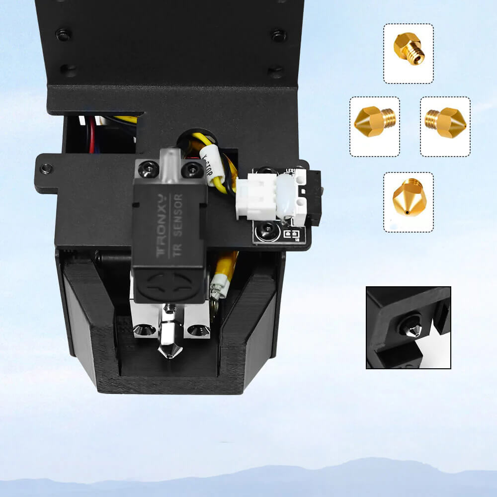 Tronxy VEHO Series 3mm Full Metal Hotend Extruder Dual Gear Direct Drive Extruder Print Head Kits Apply to 2.85mm Filament Tronxy 3D Printer | Tronxy Large 3D Printer | Tronxy Large Format Veho 600 800 1000 3D Printer