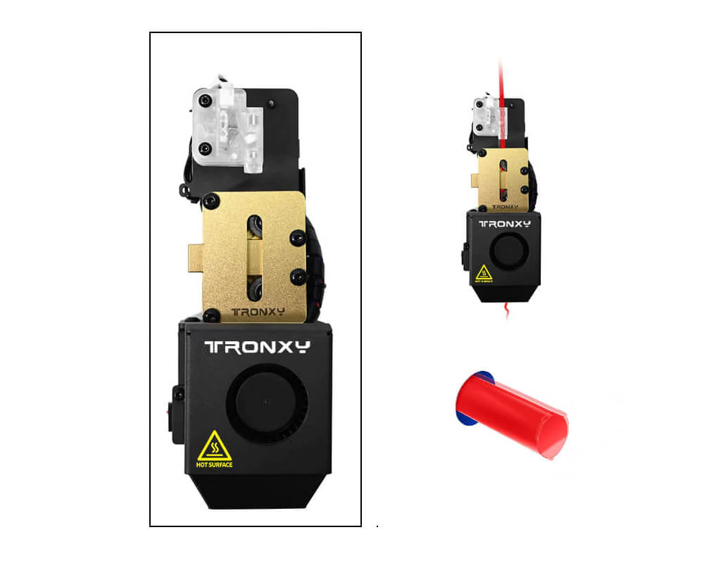 Tronxy VEHO Series 3mm Full Metal Hotend Extruder Dual Gear Direct Drive Extruder Print Head Kits Apply to 2.85mm Filament Tronxy 3D Printer | Tronxy Large 3D Printer | Tronxy Large Format Veho 600 800 1000 3D Printer