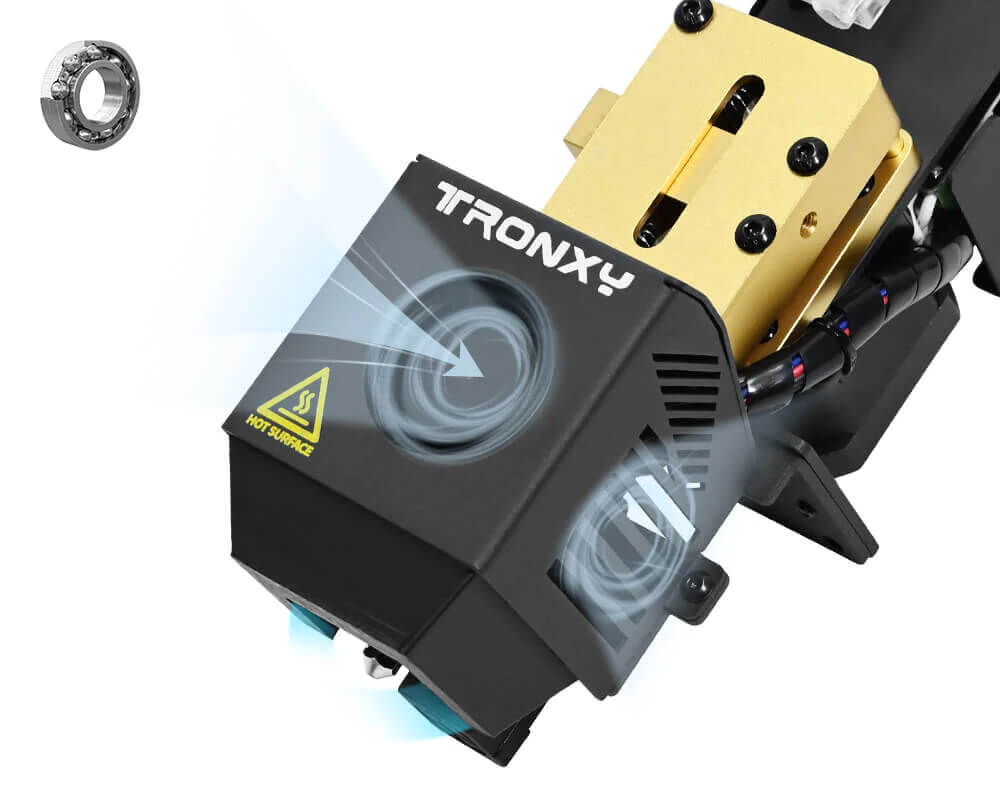 Tronxy VEHO Series 3mm Full Metal Hotend Extruder Dual Gear Direct Drive Extruder Print Head Kits Apply to 2.85mm Filament Tronxy 3D Printer | Tronxy Large 3D Printer | Tronxy Large Format Veho 600 800 1000 3D Printer