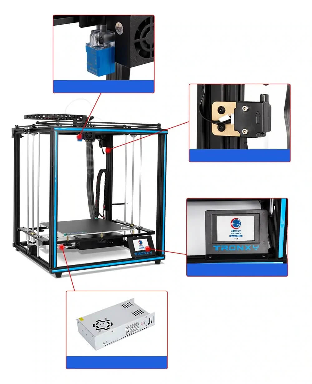 Tronxy X5SA-400 DIY 3D Printer Kit Power Off Resme Print Larger Print Size 3.5 Inch Touch Screen PLA TPU ABS Filament Tronxy 3D Printer | Tronxy Large 3D Printer | Tronxy X5SA 400 Large Format 3D Printer