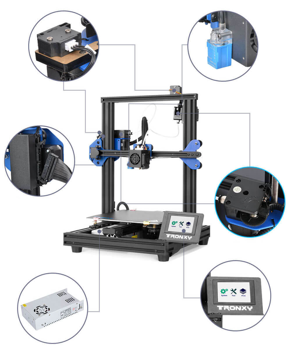 Tronxy XY-2 Pro 2E Titan 2 IN 1 OUT 3D Printer Two Colors DIY Kit 255x255x245mm Tronxy 3D Printer | Tronxy XY2 3D Printer | Tronxy XY 2 3D Printer